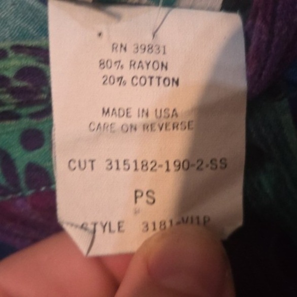 Fritzi Petites Patchwork Maxi Skirt, Woman's Petite Small, Teal Purple Boho, Vtg - Picture 6 of 7